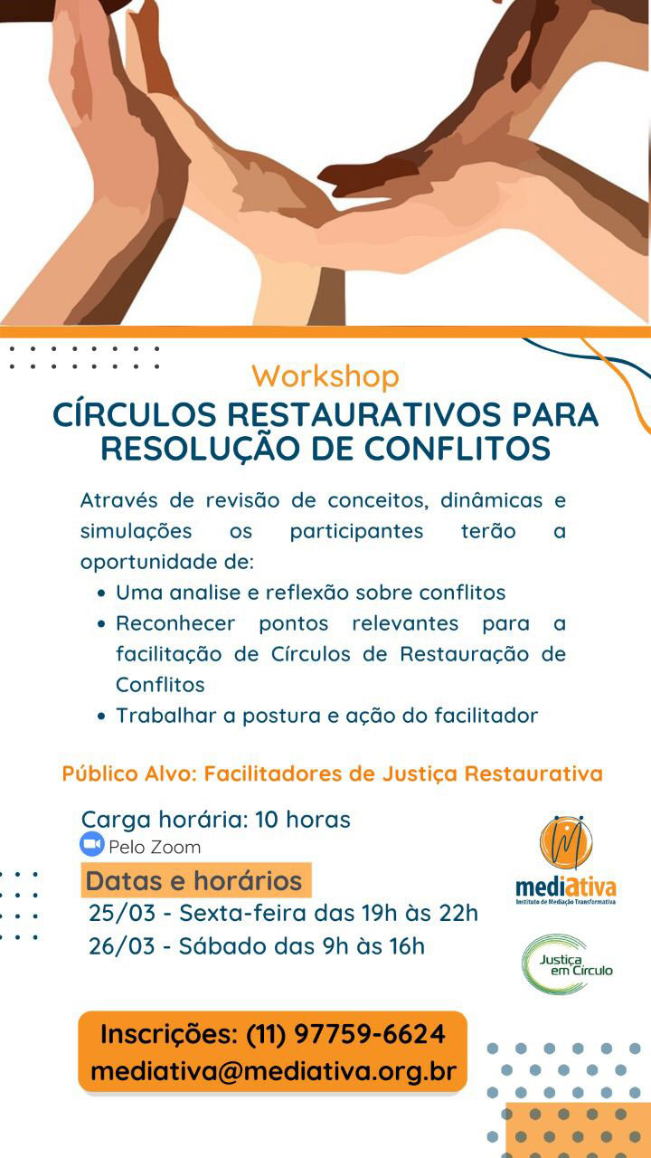 Workshop - Círculos Restaurativos para Resolução de Conflitos